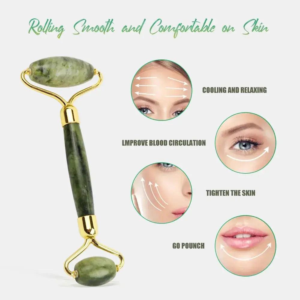 Jade Roller and Gua Sha Set - Carescin